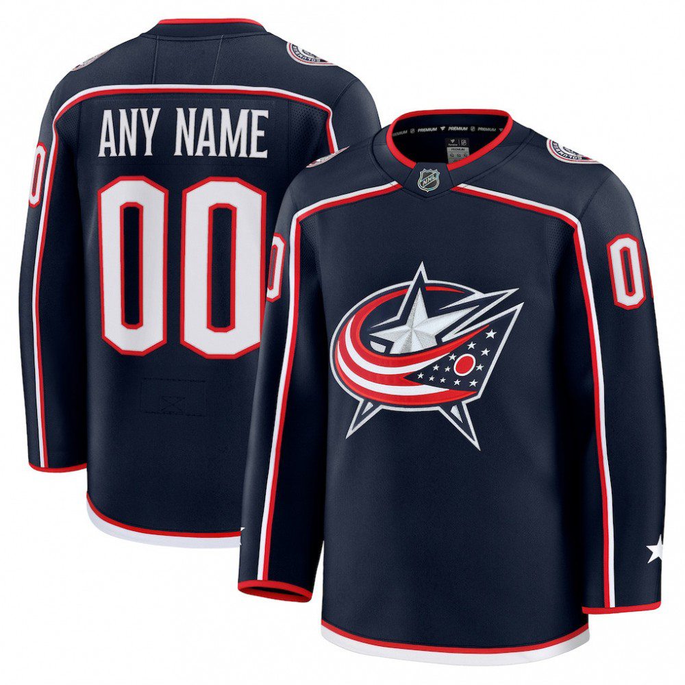 Columbus Blue Jackets Home Premium Custom Jersey - Navy-Pro Kit Vault | Brand New 26/27 Sports Jerseys